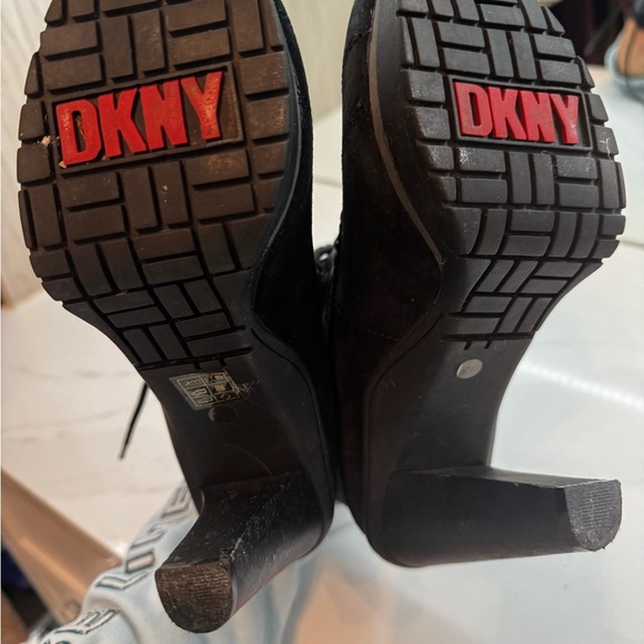 DKNY Black Water Proof High Heel Boots - Picture 5 of 5